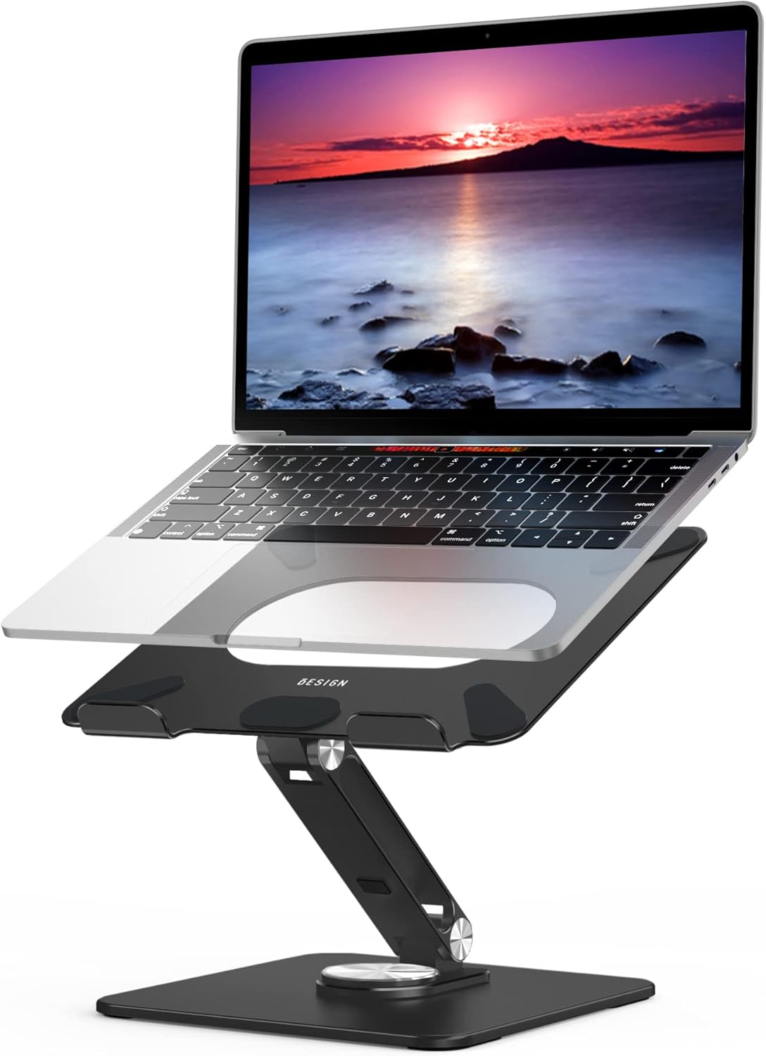 BESIGN Laptop Stand with 360 Rotating Base