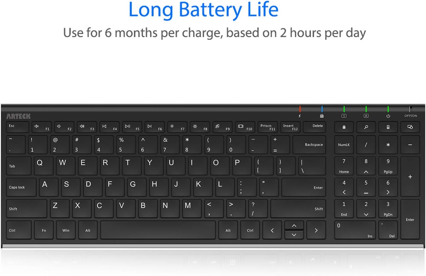 Arteck Wireless Ultra Slim Keyboard for Windows