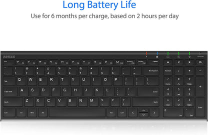 Arteck Wireless Ultra Slim Keyboard for Windows