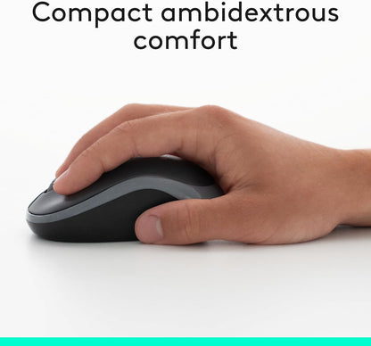 Logitech MK270 Wireless Keyboard and Mouse Combo for Windows, 2.4 GHz, 8 Multimedia Keys, PC, Laptop, Wireless Keyboard Compact Mouse Combo