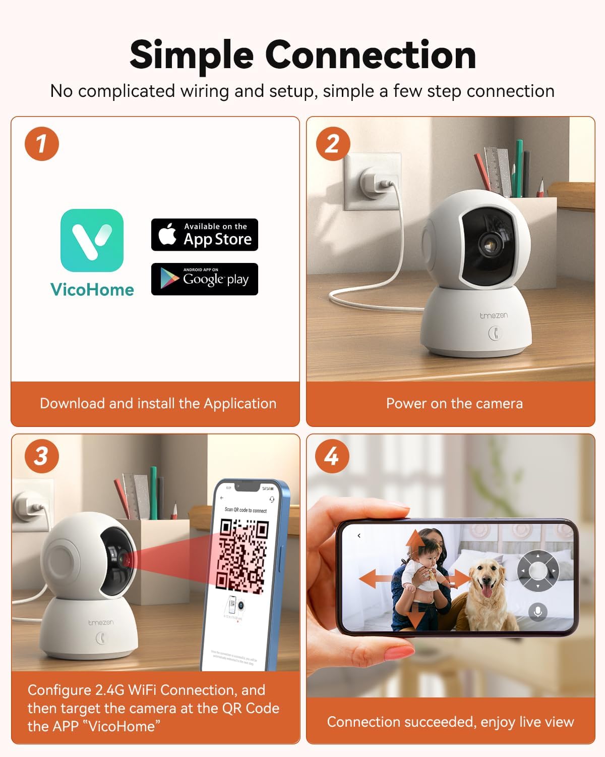 TMEZON Indoor Security Camera 2K
