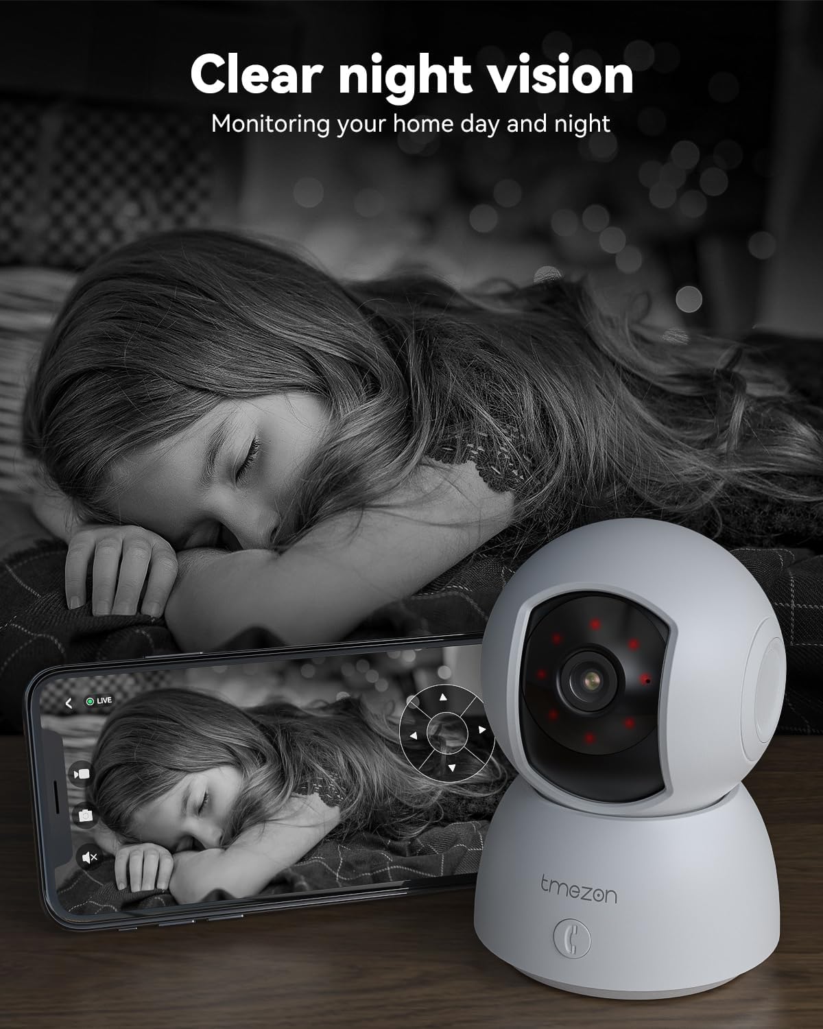 TMEZON Indoor Security Camera 2K
