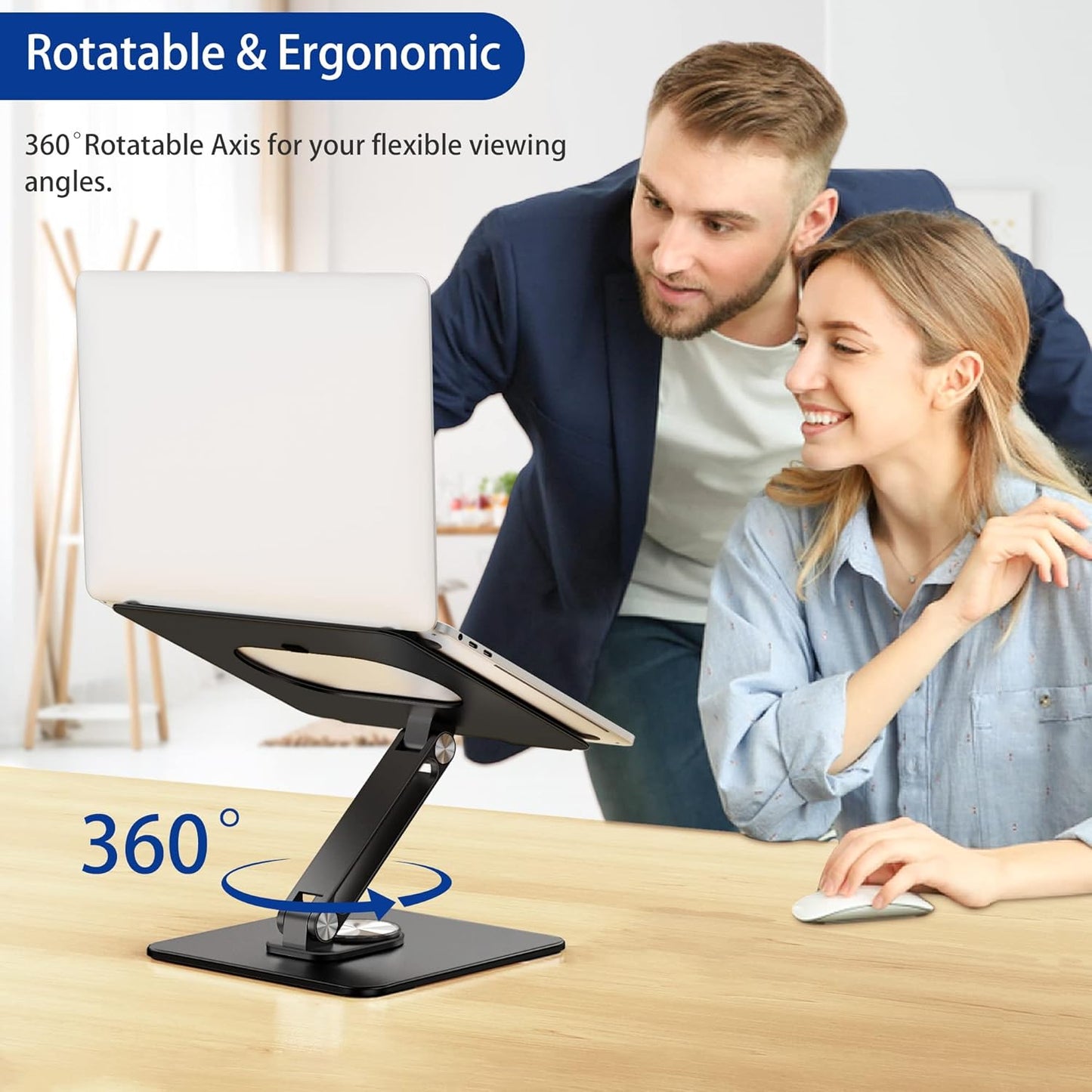 BESIGN Laptop Stand with 360 Rotating Base