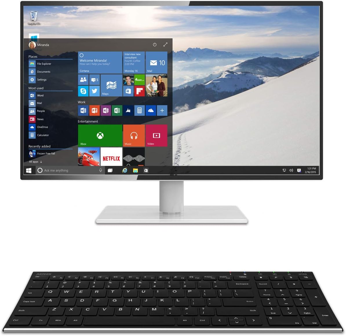 Arteck Wireless Ultra Slim Keyboard for Windows