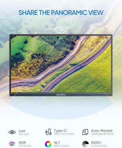 ARZOPA Portable Monitor FHD 1080P