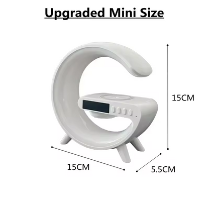 Wireless Charger with Bluetooth Speaker,Lamp, Alarm Clock &  App Controlled